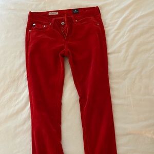 Anthropologie AG brand red corduroy pants